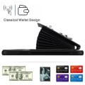For iPhone X / XS Organ Card Bag Ring Holder Phone Case with Long Lanyard(Black)