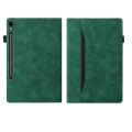 For Samsung Galaxy Tab S9 / S8 / S7 Splicing Shockproof Smart Leather Tablet Case(Green)