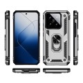 For Xiaomi 14 Shockproof TPU + PC Phone Case with Holder(Silver)