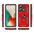 For Xiaomi Redmi Note 13 5G Shockproof TPU + PC Phone Case with Holder(Red)