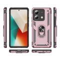 For Xiaomi Redmi Note 13 5G Shockproof TPU + PC Phone Case with Holder(Rose Gold)