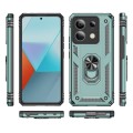 For Xiaomi Redmi Note 13 Pro 5G Shockproof TPU + PC Phone Case with Holder(Dark Green)