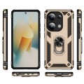 For Xiaomi Redmi Note 13 Pro 4G Shockproof TPU + PC Phone Case with Holder(Gold)