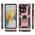 For Xiaomi Redmi Note 13 Pro 4G Shockproof TPU + PC Phone Case with Holder(Rose Gold)