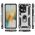 For Xiaomi Redmi Note 13 Pro 4G Shockproof TPU + PC Phone Case with Holder(Silver)
