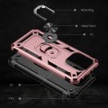 For Xiaomi Redmi Note 13 4G Shockproof TPU + PC Phone Case with Holder(Rose Gold)