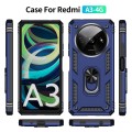 For Xiaomi Redmi A3 4G Shockproof TPU + PC Phone Case with Holder(Blue)