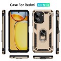 For Xiaomi Redmi 13C 4G/5G Shockproof TPU + PC Phone Case with Holder(Gold)