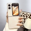 For OPPO Find N2 Flip TPU DIY Flash Diamond Love Hinge Buckle Phone Case with Long and Short Chain(T