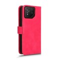 For ASUS ROG Phone 8 Pro Skin Feel Magnetic Flip Leather Phone Case(Rose Red)