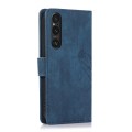 For Sony Xperia 1 V 5G 2023 Orchid Butterfly Embossed Leather Phone Case(Blue)