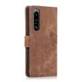 For Sony Xperia 5 IV Orchid Butterfly Embossed Leather Phone Case(Brown)
