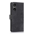 For Sony Xperia 5 V 5G Orchid Butterfly Embossed Leather Phone Case(Black)