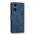 For Sony Xperia 5 V 5G Orchid Butterfly Embossed Leather Phone Case(Blue)