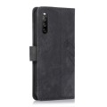 For Sony Xperia 10 III Orchid Butterfly Embossed Leather Phone Case(Black)