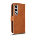 For OnePlus Nord CE4 5G Skin Feel Magnetic Flip Leather Phone Case(Brown)