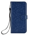 For Motorola Moto G24 / G04 Honeycomb Dot Texture Leather Phone Case(Blue)