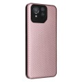 For ASUS ROG Phone 8 Pro Carbon Fiber Texture Flip Leather Phone Case(Pink)