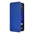 For ASUS ROG Phone 8 Pro Carbon Fiber Texture Flip Leather Phone Case(Blue)