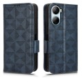 For ZTE Libero 5G IV Symmetrical Triangle Leather Phone Case(Blue)