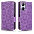 For ZTE Libero 5G IV Symmetrical Triangle Leather Phone Case(Purple)
