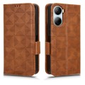 For ZTE Libero 5G IV Symmetrical Triangle Leather Phone Case(Brown)