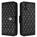 For OPPO A78 5G / A58 5G Rhombic Texture Flip Leather Phone Case with Lanyard(Black)