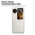 For OPPO Find N3 Flip Wave Pattern Transparent Frosted Phone Case