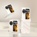 For OPPO Find N3 Flip Wave Pattern Transparent Frosted Phone Case with Hinge