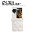 For OPPO Find N3 Flip Wave Pattern Transparent Frosted Phone Case with Hinge