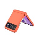 For Motorola Razr 40 3 in 1 Skin Feel PC Phone Case with Hinge(Orange)