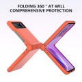 For Motorola Razr 40 3 in 1 Skin Feel PC Phone Case with Hinge(Orange)