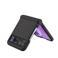 For Motorola Razr 40 3 in 1 Skin Feel PC Phone Case with Hinge(Black)