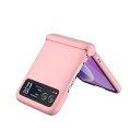 For Motorola Razr 40 3 in 1 Skin Feel PC Phone Case with Hinge(Pink)