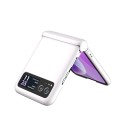 For Motorola Razr 40 3 in 1 Skin Feel PC Phone Case with Hinge(White)