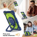 For Samsung Galaxy Tab A8 10.5 2021 Contrast Color Robot Silicone Hybrid PC Tablet Case(Navy Yellow