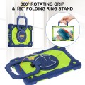 For Samsung Galaxy Tab A8 10.5 2021 Contrast Color Robot Silicone Hybrid PC Tablet Case(Navy Yellow