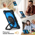 For Samsung Galaxy Tab A8 10.5 2021 Contrast Color Robot Silicone Hybrid PC Tablet Case(Black Blue)
