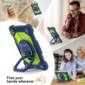 For Samsung Galaxy Tab A7 Lite 2021 Contrast Color Robot Silicone Hybrid PC Tablet Case(Navy Yellow