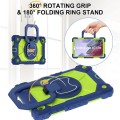 For Samsung Galaxy Tab A7 Lite 2021 Contrast Color Robot Silicone Hybrid PC Tablet Case(Navy Yellow