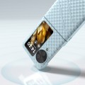 For OPPO Find N3 Flip Wave Pattern Matte PC Phone Case(Ice Blue)