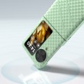 For OPPO Find N3 Flip Wave Pattern Matte PC Phone Case(Light Green)