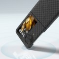 For OPPO Find N3 Flip Wave Pattern Matte PC Phone Case(Black)