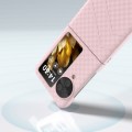 For OPPO Find N3 Flip Wave Pattern Matte PC Phone Case(Pink)