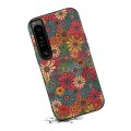 For Sony Xperia 1 IV Four Seasons Flower Language Series TPU Phone Case(Spring Green)
