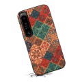 For Sony Xperia 1 IV Four Seasons Flower Language Series TPU Phone Case(Winter Blue)