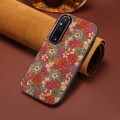 For Sony Xperia 1 V Four Seasons Flower Language Series TPU Phone Case(Summer Red)