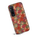 For Sony Xperia 1 V Four Seasons Flower Language Series TPU Phone Case(Summer Red)