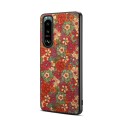 For Sony Xperia 5 III Four Seasons Flower Language Series TPU Phone Case(Summer Red)