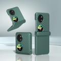 For Huawei Pocket 2 3 in 1 Wave Pattern Matte PC Phone Case with Hinge(Dark Green)